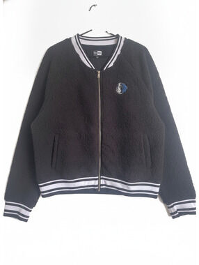 New Era Dallas Mavericks Black Sherpa Fleece Jacket 2XL nba basketball bomber